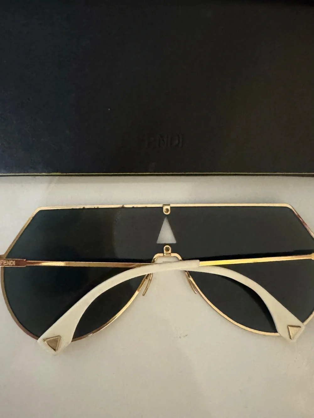 Fendi Oversized Shield Sunglasses - Rose Gold Mirror